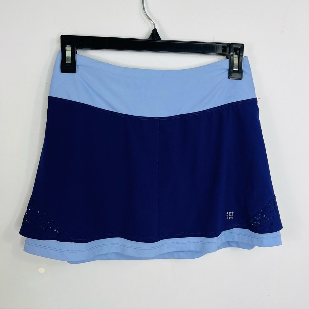 Title Nine Size XS Purple Layered Laser Cut Mini Nimblene Skort Tennis M1